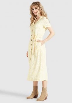 Khujo Femme GOYA Robe Chemise Gelb Weiß Geblümt 15 Khujo Femme GOYA Robe Chemise Gelb Weiß Geblümt -Khujo Soldes 518b2fd2f5594856a8982c106e6e3188