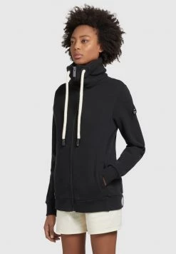 Khujo Femme Sweat à Capuche Zippé Schwarz -Khujo Soldes 521391d04c0948c8b50d371d85125660