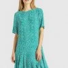 Khujo Femme AVARU Robe De Jour Turquoise -Khujo Soldes 53c411454daf4106a65ee29dab1e5f07