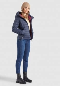 Khujo Femme LOVINA Veste Mi Saison Dunkelblau -Khujo Soldes 54928573c6f744d987de658f493d2ed2