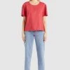 Khujo Femme ALONNA T Shirt Imprimé Red -Khujo Soldes 5577854b5560445e9bc7e8b81047b1ff