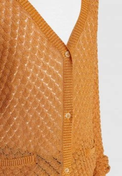 Khujo ASYA Gilet Ochra Gold Femme -Khujo Soldes 563791b7d1334dbca27e6f15ec78a1ca