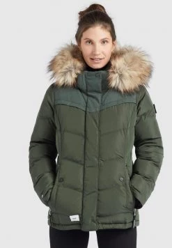 Khujo Femme WINSEN6 Veste D'hiver Dunkeloliv