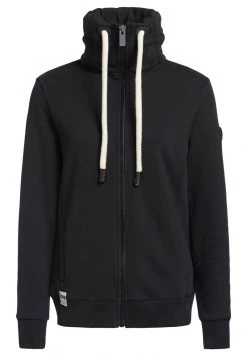 Khujo Femme Sweat à Capuche Zippé Schwarz -Khujo Soldes 59cdd948e62c4086812f9fbc0a2fe22c