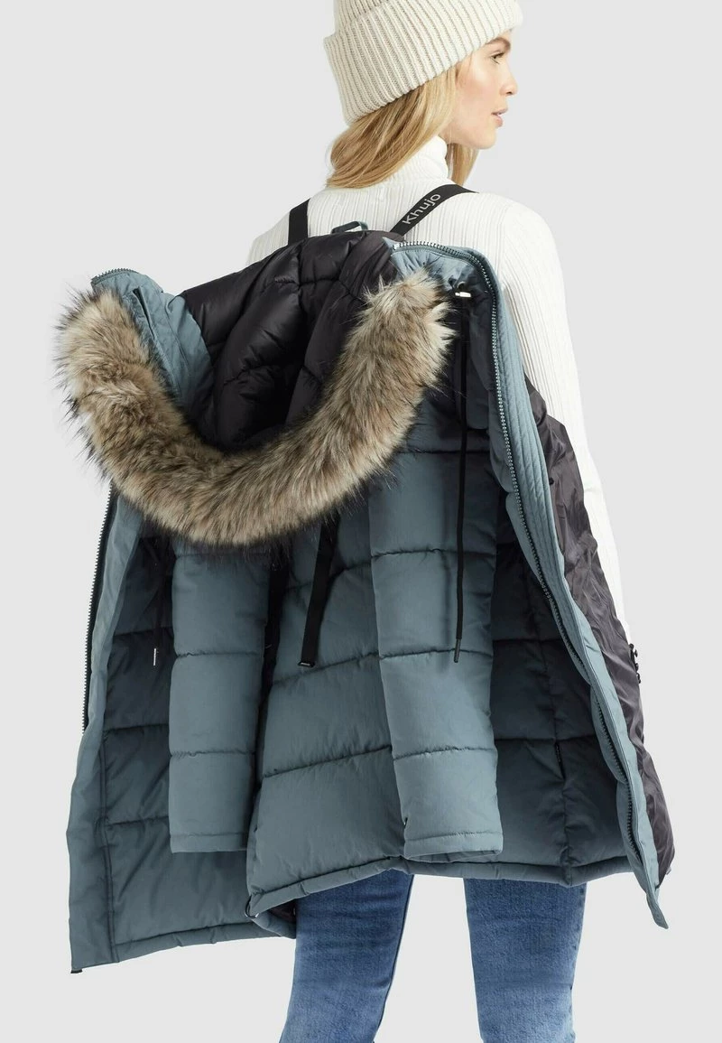 Khujo MANTEL JARVANA Veste D'hiver Blaugrau Femme 5 Khujo MANTEL JARVANA Veste D'hiver Blaugrau Femme – Image 3
