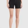 Khujo Femme RIVEN Short En Jean Schwarz -Khujo Soldes 5f74b1fc22b2496b8fb691f9056f4f96