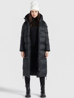 Khujo Femme IZZY Veste D'hiver Schwarz -Khujo Soldes 6010d42638f24ab9b6520faf22a9d559