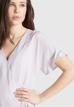 Khujo Femme GIOVANNA Blouse Flieder Weiß Gepunktet -Khujo Soldes 60cc649c6a7c4cd797f3534edb7f45fd