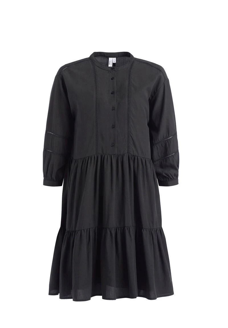 Khujo Femme CREPES Robe De Jour Schwarz 10 Khujo Femme CREPES Robe De Jour Schwarz – Image 8