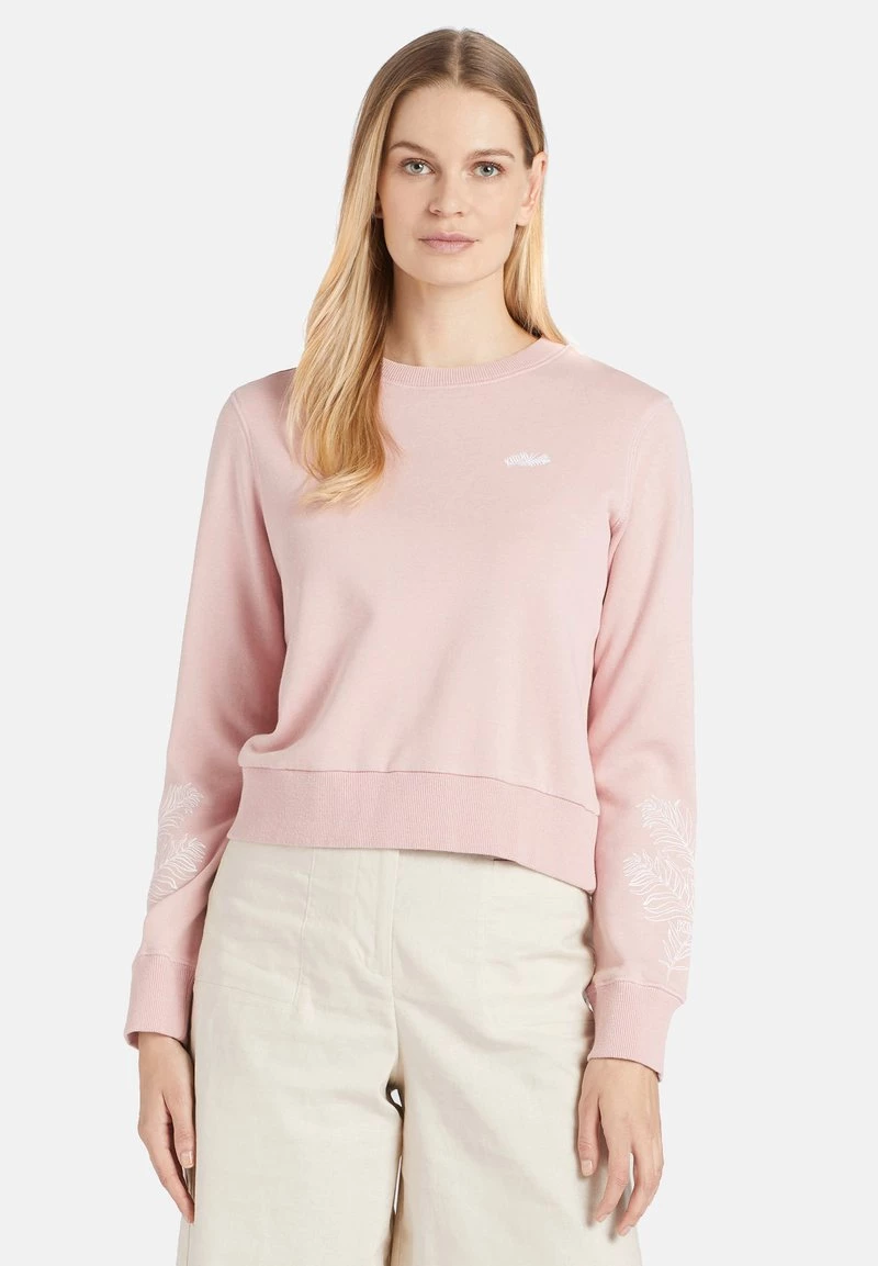 Khujo Femme ANAKONI LEAVES EMBRO Sweatshirt Rosa 10 Khujo Femme ANAKONI LEAVES EMBRO Sweatshirt Rosa – Image 8