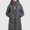 Khujo AYLEENA2 Veste D'hiver Grau Femme -Khujo Soldes 66238ef30efb414389d886537bc13ddb
