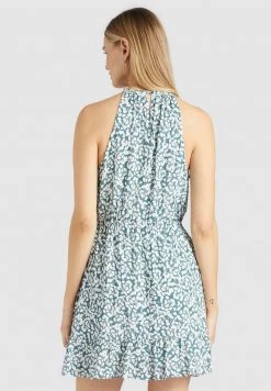 Khujo KELSA Robe De Jour Blau Geblümt Femme -Khujo Soldes 667f25e3a2ce4919a6c732d33b2d979b