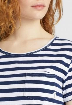 Khujo Femme VAISHALI Robe En Jersey Blau Gestreift -Khujo Soldes 69847037a0ea4df69ce582cac8fef72a