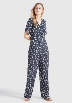 Khujo BORGIA Combinaison Blau Weiß Geblümt Femme -Khujo Soldes 6bcf90c5ab4b4db2bea302b30675f206