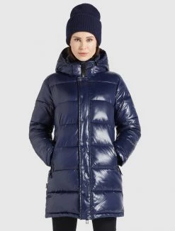 Khujo WENCKE SHINY Veste D'hiver Dunkelblau Glänzend Femme