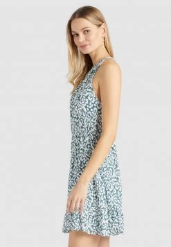 Khujo KELSA Robe De Jour Blau Geblümt Femme -Khujo Soldes 72dd6ade2c0f4b69a3fcd7e677b8a607