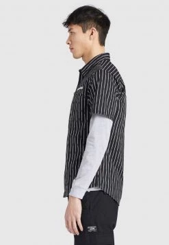 Khujo Homme SKELTON Chemise Black -Khujo Soldes 7307e5adafcc4b308c609c6eb3898ea2