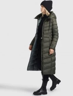 Khujo INGRAM SHINE Veste D'hiver Dunkeloliv Femme -Khujo Soldes 757d660ea04148d9b0f675c106ebc712