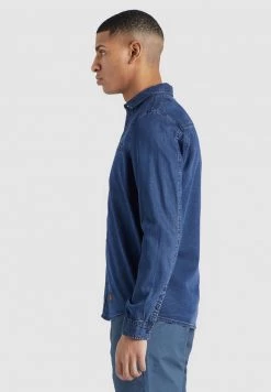 Khujo Homme POSTO Chemise Denim Blau -Khujo Soldes 75cc90e304b146f497ce79f906036577