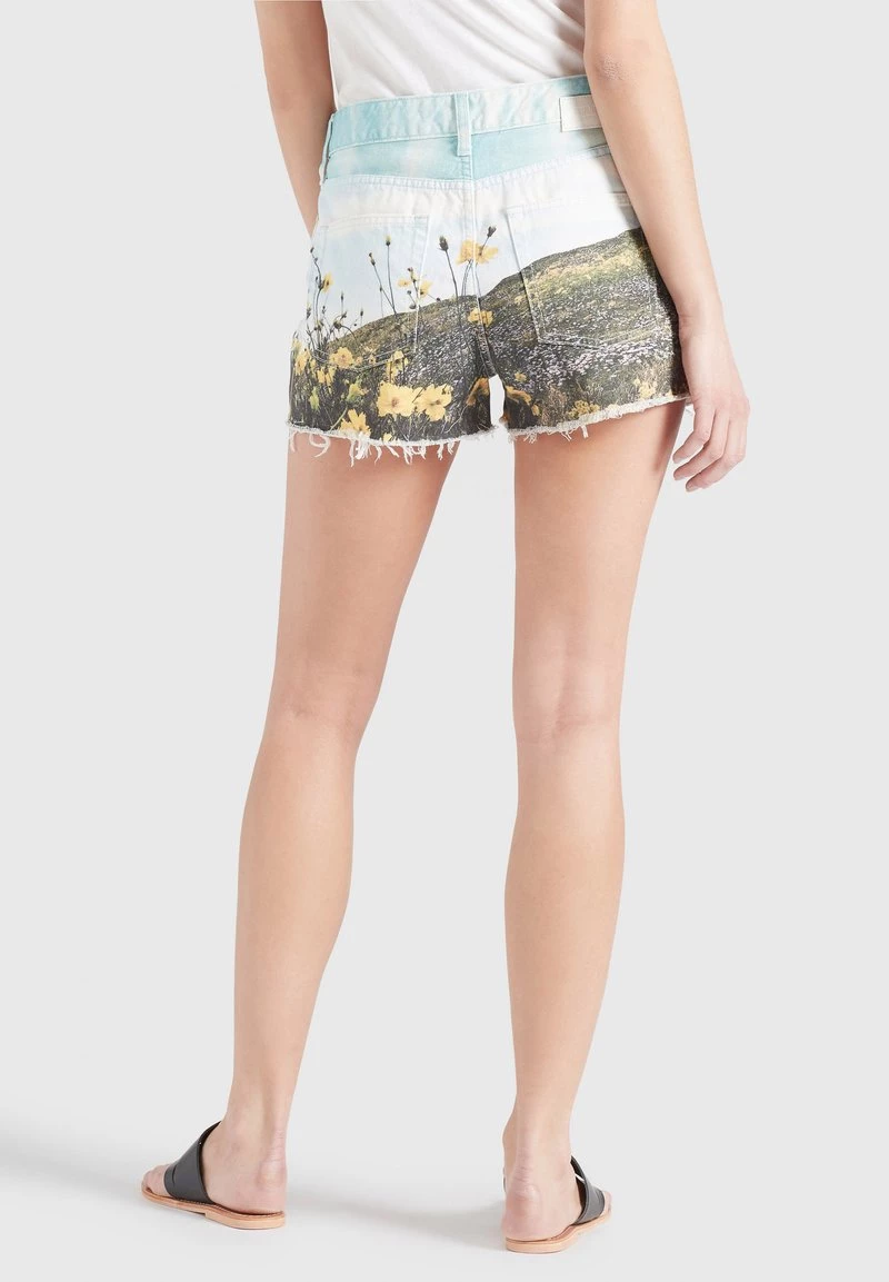 Khujo ANOUK Short En Jean Blau Weiß Gemustert Femme 5 Khujo ANOUK Short En Jean Blau Weiß Gemustert Femme – Image 3