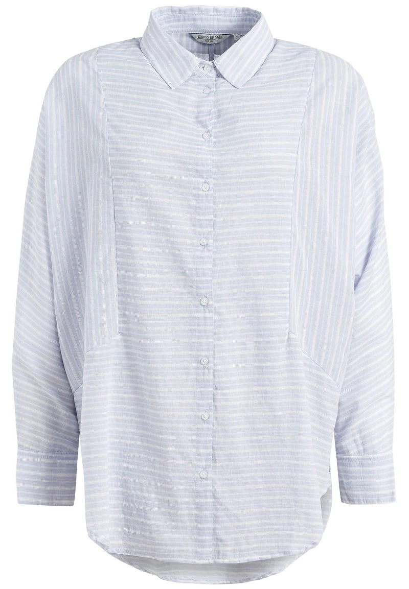 Khujo HINDE Chemisier Blue/white Femme 11 Khujo HINDE Chemisier Blue/white Femme – Image 9