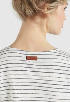 Khujo Femme RAFAELA T Shirt Imprimé Weiß Schwarz Gestreift -Khujo Soldes 7b84720d3c6545a28376bce53ffa8a32