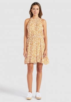 Khujo KELSA Robe De Jour Ocker Geblümt Femme