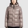 Khujo Femme GERDA SHINY Veste D'hiver Taupe Glänzend -Khujo Soldes 7d77419237b94d8ca9a38c748f603520