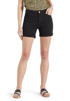 Khujo Femme RIVEN Short En Jean Schwarz -Khujo Soldes 7f7ee7b0d87b4a7c8d34fd8d612f8f53