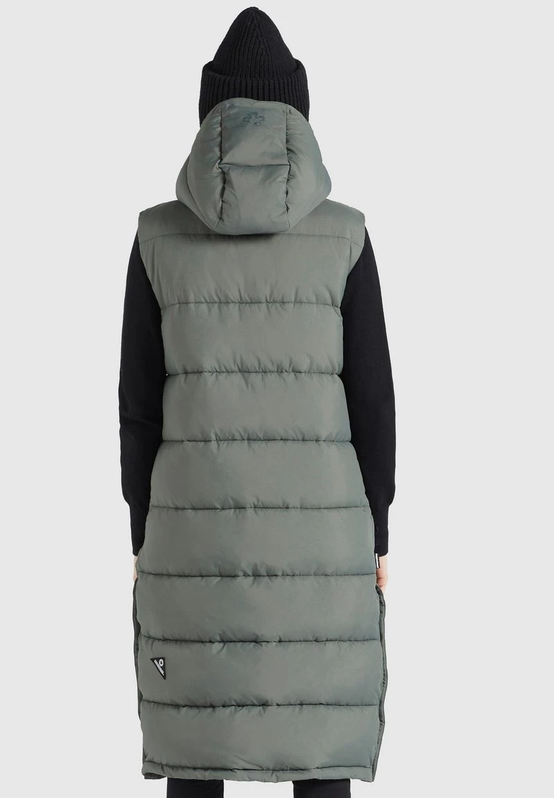 Khujo Femme MAGNETA MATT Veste Sans Manches Graugrün 5 Khujo Femme MAGNETA MATT Veste Sans Manches Graugrün – Image 3