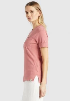 Khujo Femme ALLMUT T Shirt Basique Pink -Khujo Soldes 81e603328e3d469bb6f8a96fb0e0a3b8