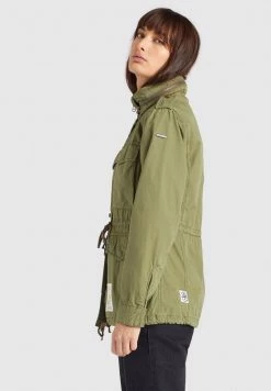 Khujo PAOLA Parka Olive Femme -Khujo Soldes 82c46a916d2445d28988ada5fac34e57