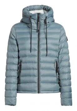 Khujo LOVINA2 SHINE Veste Légère Blaugrau Femme -Khujo Soldes 84945f19ba764900bc862d45a9952d54