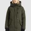 Khujo Femme CLEAO Veste D'hiver Dunkeloliv -Khujo Soldes 855433f970464b80bbe61ad83f91edc6