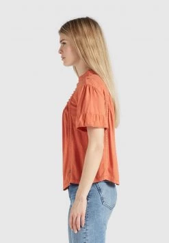 Khujo Femme TINCA Blouse Terrakotta -Khujo Soldes 87680a60b1664a7cac756dc360e8ebb6