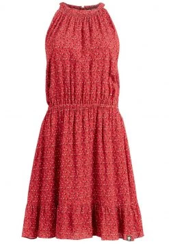 Khujo Femme KELSA Robe De Jour Rot Geblümt