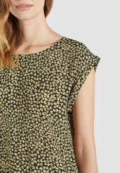 Khujo Femme LOMBA Blouse Schwarz Gelb Geblümt -Khujo Soldes 8998e40741014fc994f4b5c44b314879