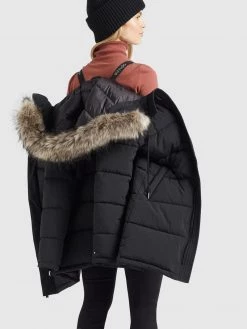 Khujo Femme MANTEL JARVANA Veste D'hiver Schwarz -Khujo Soldes 8a663630844d4746a534469d4e80d9ab