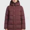 Khujo Femme WENCKE MATT Veste D'hiver Weinrot -Khujo Soldes 8a79dbe760cb4c1891869a694f99c5b6