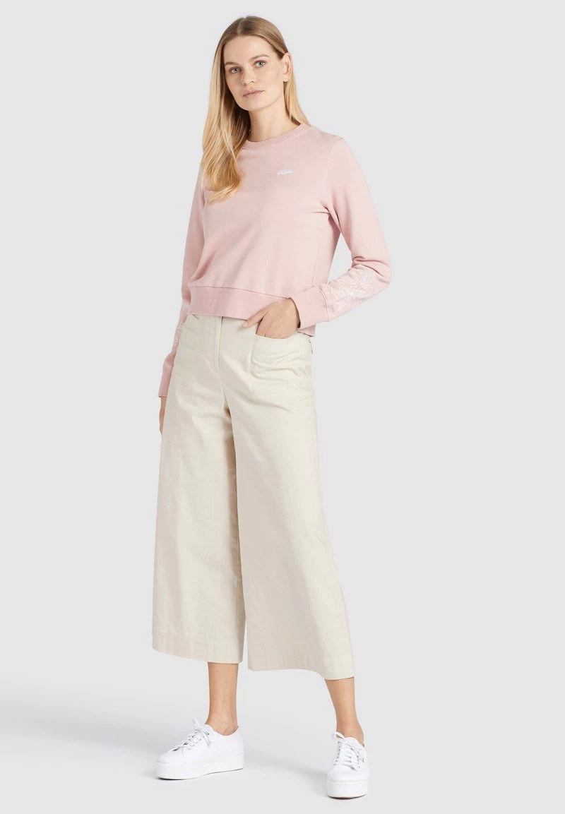 Khujo Femme ANAKONI LEAVES EMBRO Sweatshirt Rosa 4 Khujo Femme ANAKONI LEAVES EMBRO Sweatshirt Rosa – Image 2