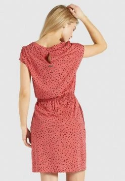 Khujo SAMMY Robe Fourreau Rosa Schwarz Gemustert Femme -Khujo Soldes 8bead8a79649477fb08c00bf7df4a243