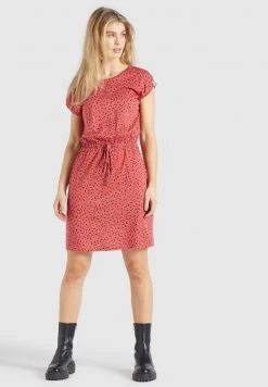 Khujo SAMMY Robe Fourreau Rosa Schwarz Gemustert Femme -Khujo Soldes 8c56879dca8d4918957e8026678e9866