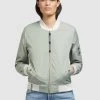 Khujo Femme STENCE Blouson Bomber Grey -Khujo Soldes 8cc09d352e1d45898745855d283e5645