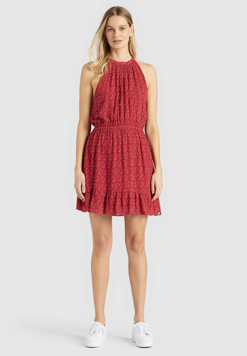 Khujo Femme KELSA Robe De Jour Rot Geblümt 8 Khujo Femme KELSA Robe De Jour Rot Geblümt – Image 6