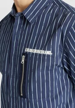 Khujo Homme SKELTON Chemise Blue -Khujo Soldes 90114b0eac1349c190167e0cb1397b8c