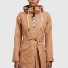 Khujo Femme LAUREN Trench Toffee -Khujo Soldes 904d33f501454983a3a3d7a424733546