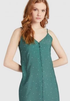 Khujo VALERIYA Robe De Jour Green Femme -Khujo Soldes 94cbef181d4e47eb96956c35e3e8454d