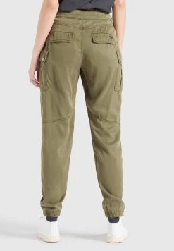 Khujo JOSLIN Pantalon Cargo Khaki Gewaschen Femme -Khujo Soldes 96c8d294e7d54e6e9a9cc7da00249ac2