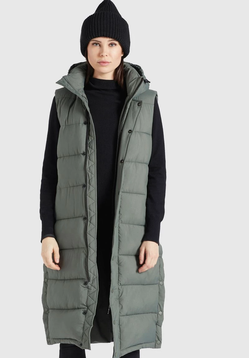 Khujo Femme MAGNETA MATT Veste Sans Manches Graugrün 8 Khujo Femme MAGNETA MATT Veste Sans Manches Graugrün – Image 6