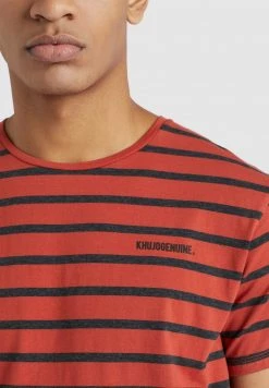 Khujo SAER T Shirt Imprimé Orange Homme -Khujo Soldes 98cc597303744b3e98c315d413472215